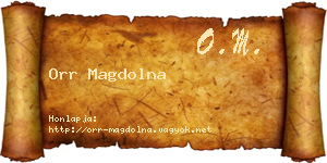 Orr Magdolna névjegykártya